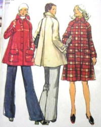 5984 SIMPLICITY 1973 SWING TENT COAT 2 LENGTHS PATTERN 16 38" BUST UNCUT